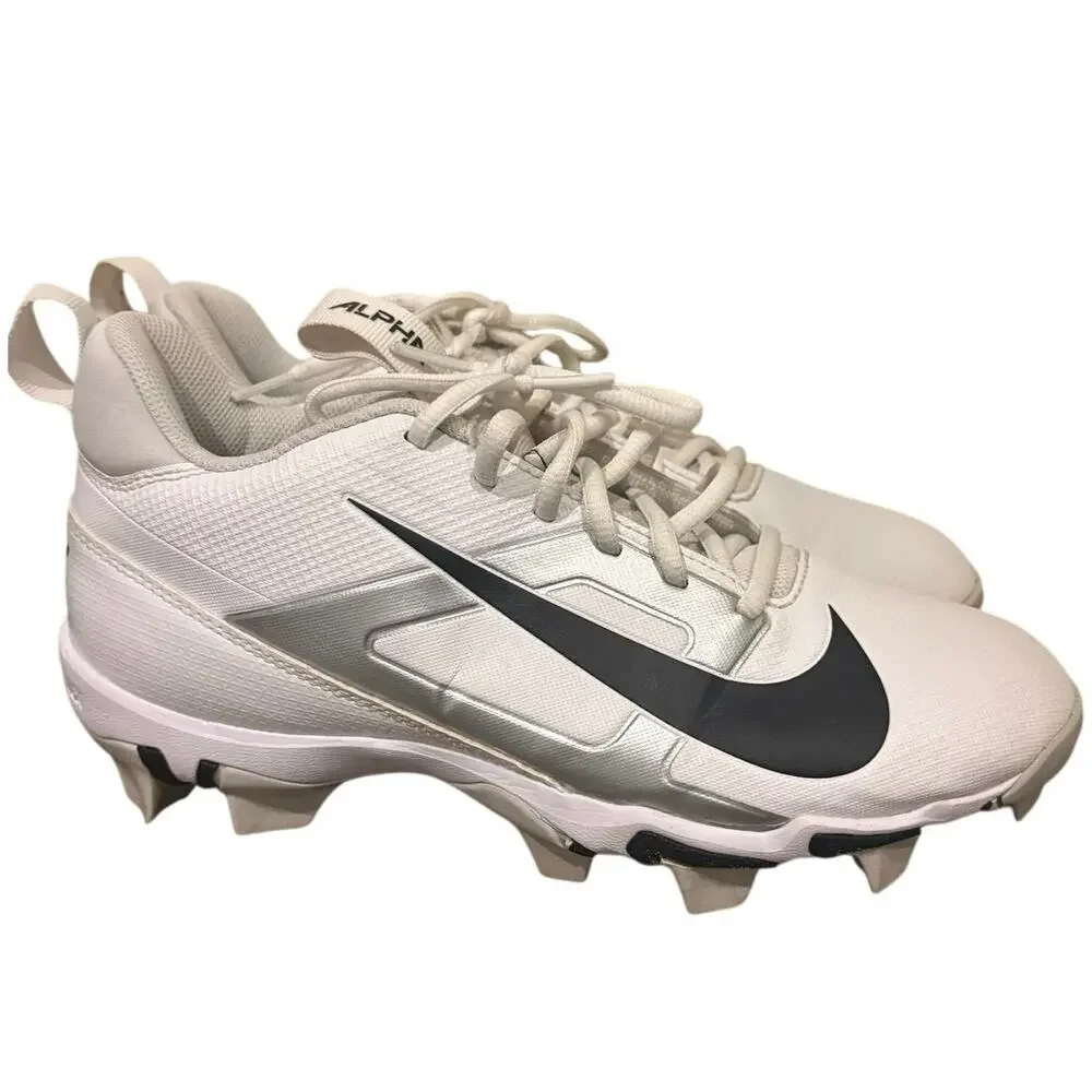 Nike Alpha Menace 4 Shark Men's Football Cleats, Size 7.5,‎ White FN0028-100